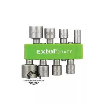   behajtó klt. hatlapfejű csavarhoz 8db; 5-13mm(5-5,5-6-7-8-10-11-13mm),36-38mm hossz, hatszög befogás, nem mágneses, C.V.