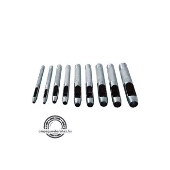 bőrlyukasztó klt., műanyag tartóban; 9db, 2,5-10mm