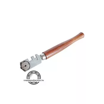 üvegvágó, fanyelű; 6 kerekes, 130mm