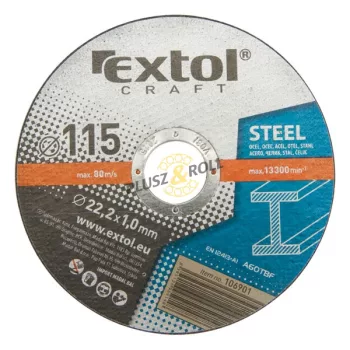   vágókorong acélhoz; 125×1,6×22,2mm,max. 12.200 ford/perc, (darabáras, de csak ötösével rendelhető)