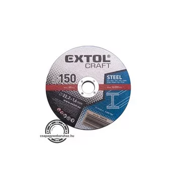   vágókorong acélhoz 150×1,6×22,2mm, max. 10.200 ford/perc, (darabáras, de csak ötösével rendelhető)