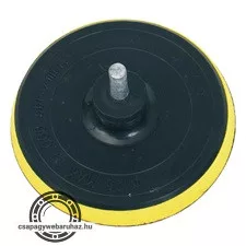 gumitányér  fúrógéphez; 125mm tépőzáras, befogás: 8mm, max. 10.000 ford/perc