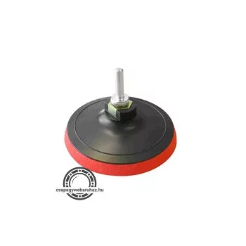   gumitányér fúrógéphez, sarokcsiszolóhoz; 125mm, tépőzáras, max. ford.:12.500 1/min, 8 mm befogócsonk