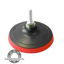 gumitányér fúrógéphez, sarokcsiszolóhoz; 125mm, tépőzáras, max. ford.:12.500 1/min, 8 mm befogócsonk