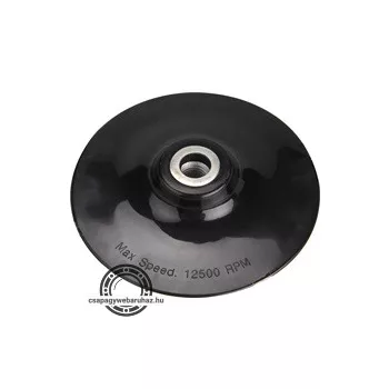   gumitányér sarokcsiszolóhoz; 125mm, M14, kemény, max. 12.500 ford./perc