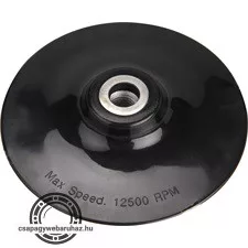 gumitányér sarokcsiszolóhoz; 125mm, M14, kemény, max. 12.500 ford./perc