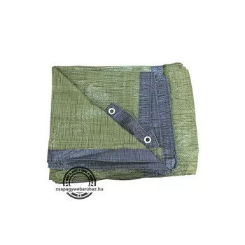   takaróponyva, vízálló, de nem UV álló; 4×6m névleges méret, valós méret: 3,85×5,85m, PE, STANDARD, lefűző lyukak