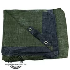 takaróponyva, vízálló, de nem UV álló; 8×12m névleges méret, valós méret: 7,8×11,8m, PE, STANDARD, lefűző lyukak