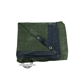   takaróponyva, vízálló, de nem UV álló; 10×15m névleges méret, valós méret: 9,8×14,8m, PE, STANDARD, lefűző lyukak