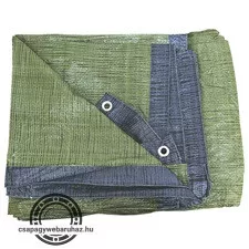 takaróponyva, vízálló, de nem UV álló; 4×5m névleges méret, valós méret: 3,85×4,85m, PE, STANDARD, lefűző lyukak