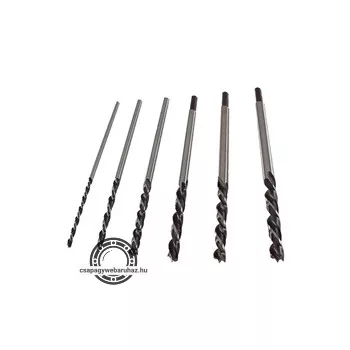   fafúró klt., műanyag tartóban; 6db, 300mm×6-8-10-12-13-14mm