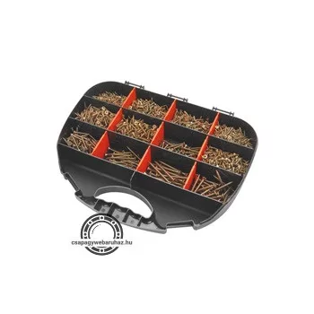   forgácslapcsavar klt., 2000 db; 12 méret 3,0×16 mm -- 5,0×60 mm között