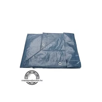   Takaróponyva, vízálló, de nem UV álló; 100g/nm, 10×15m névleges méret, valós méret: 9,8×14,7 m,PE, lefűző lyukakkal EXTOL 16130