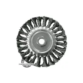   drótcsiszoló körkefe  sodort, M14×2 sarokcsiszolóra; 100mm, ford.: 11000/perc