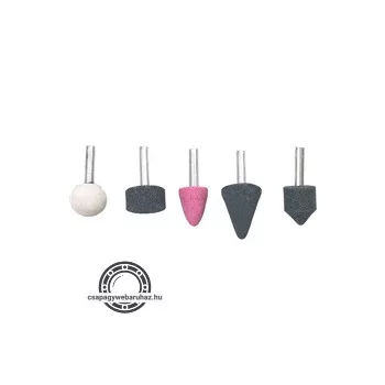 köszörűkő klt. fúrógéphez; 5db, 6mm tengely, bliszter