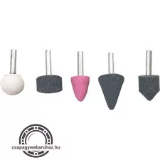 köszörűkő klt. fúrógéphez; 5db, 6mm tengely, bliszter