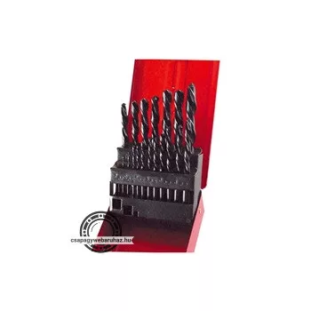 fémcsigafúró klt. HSS; 19db, 1-10mm, (fémdobozos)