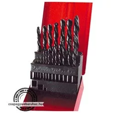 fémcsigafúró klt. HSS; 19db, 1-10mm, (fémdobozos)