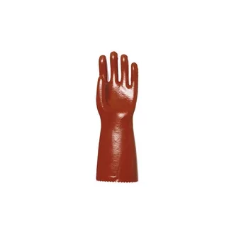   Coverguard bordó sav/lúg/olajálló, 40 cm hosszú PVC kesztyű XL-10 méret