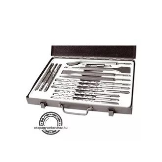   Betonfúró és véső készlet SDS PLUS; 14db, 5/110mm, 6,8,10/160mm, 8,10,12/210mm, 10,12,14/260mm, lapos 20,40, hegyes, horony EXTOL 23952