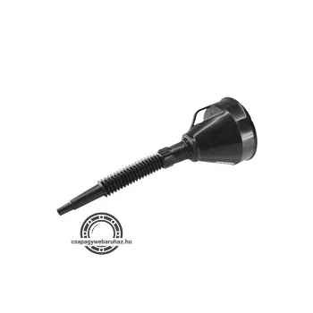 kétrészes műanyag tölcsér  szennyeződésszűrővel