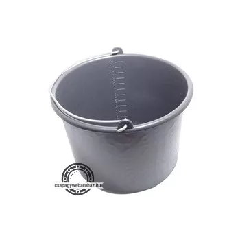 habarcsos vödör; 12 liter,fekete műanyag