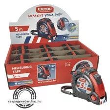 mérőszalag, gumírozott, mágneses 3 stoppos; 5m×19mm