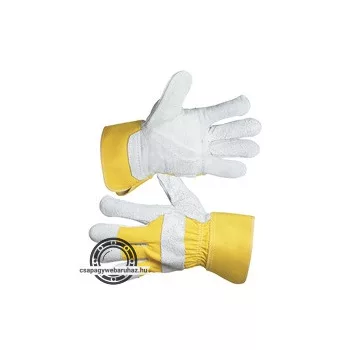   kesztyű munkához, Eider, HS-01-002; 10-es, marhahasíték, sárga