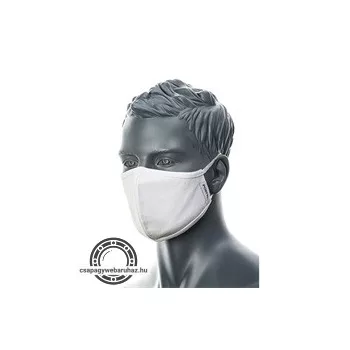 maszk, kétrétegű antimikrobiális, 25db, fehér