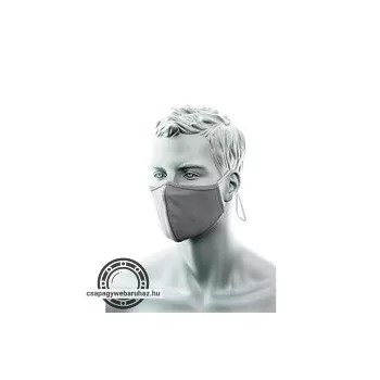   maszk, kétrétegű antimikrobiális orrnyereg borítással, 25db, heather szürke