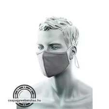 maszk, kétrétegű antimikrobiális orrnyereg borítással, 25db, heather szürke