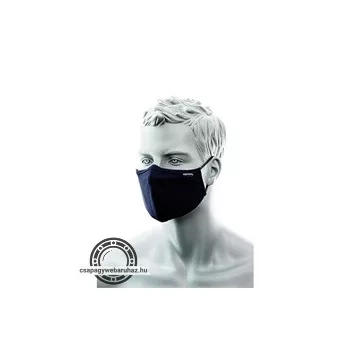   maszk, kétrétegű antimikrobiális orrnyereg borítással, 25db, navy kék