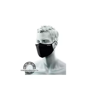   maszk, kétrétegű antimikrobiális orrnyereg borítással, 25db, fekete