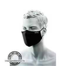 maszk, kétrétegű antimikrobiális orrnyereg borítással, 25db, fekete