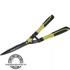 sövényvágó olló; egyenes, 540 mm, festett acél penge, műanyag borítású nyél