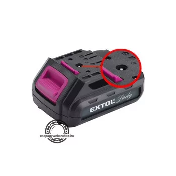   tartalék akku RÉGEBBI TÍPUSÚ 12V Li-ion, 402401 géphez és 402400A töltőhöz, 2 SARU+1 TÜSKE; 1300mAh, töltési idő: 4,5óra