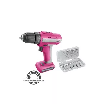   akkus fúrócsavarozó, 12V, Li-ion, Extol Lady, beépített 1500 mAh akku