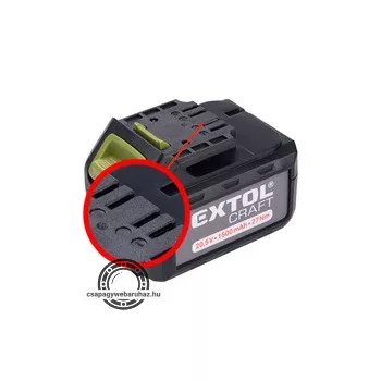   tartalék akku ÚJABB TÍPUSÚ 402440 Li-ion töltőhöz, 3 SARU; 20,5V, 1500mAh, töltési idő: 1 óra