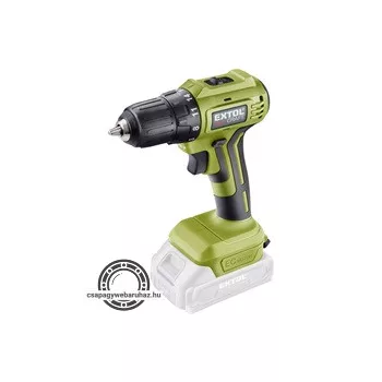   akkus fúrócsavarozó, Power Share, 20V, kefementes motor, kofferban; AKKU és TÖLTŐ NÉLKÜL