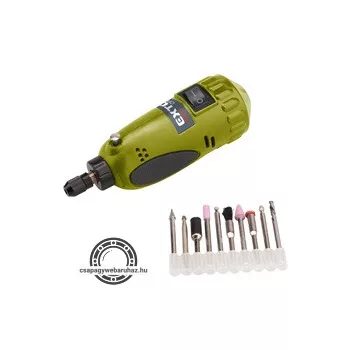   mini köszörű és fúrógép; 15.000 ford/perc, befogás: 3,2mm, max. fejátmérő: 35mm