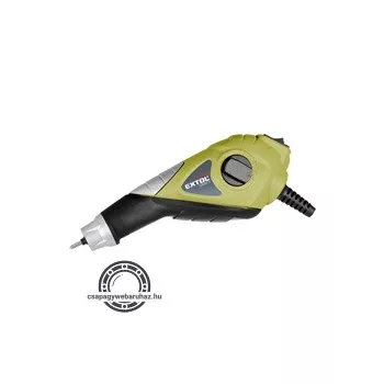   mini gravírozó gép, 6.000 ford/perc, 13 W; volfrám karbid (vídia) gravírozó hegy, szabályozható mélység