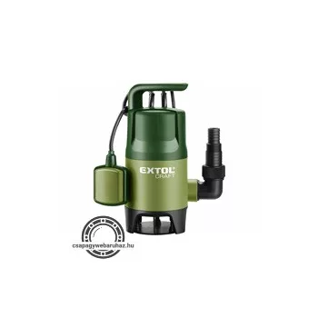   szennyvíz búvárszivattyú, 400W, úszókapcsolóval, Extol Craft, szállító teljesítmény: 7,5 m3/h, max. száll. 5 m