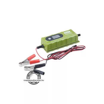   akkutöltő, autós, mikroprocesszoros, intelligens; 0,8/3,8 Amp, 4-120Ah, DC 12V/6V