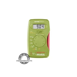   Digitális multiméter; Amper/Volt/Ohm mérő, hangjelző funkcióval, CE, 1 db 9V elem EXTOL 417400