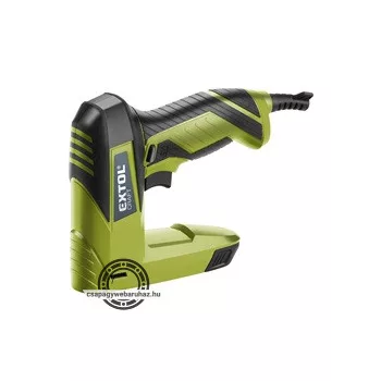   elektromos tűzőgép, 45W; kapcsok: 6-14mm (11,3×0,7mm), szegek: 6-14mm (1,2×1,0-2,0), max. 60 szeg/kapocs percenként