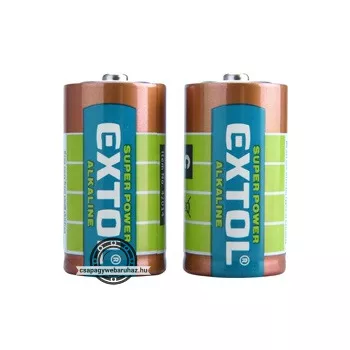   elem klt. 2 db, alkáli, 1,5V, méret: C (LR14); hosszú élettartam, bliszteren