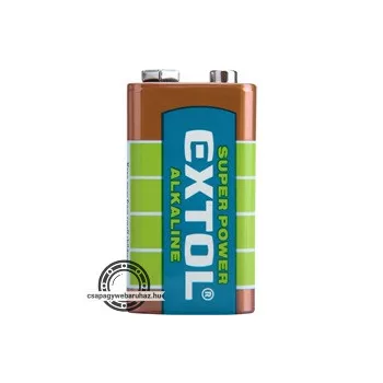   elem, alkáli, 9V, méret: (6LR61); hosszú étettartam, bliszteren