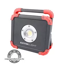 hordozható LED lámpa, 20 W, COB LED; 2000 Lm, újratölthető Li-ion akkus, 6600 mAh, IP54