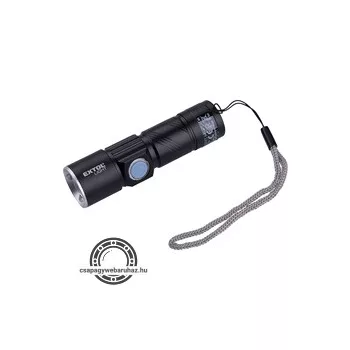   LED lámpa, 3 W, XPE LED; 150 Lm, ALU ház, zoom, újratölthető Li-ion akkus, 450 mAh