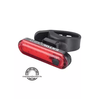   LED lámpa, biciklis, hátsó piros LED; 30 Lm, ABS ház, USB újratölthető beépített Li-polimer akku, 220 mAh